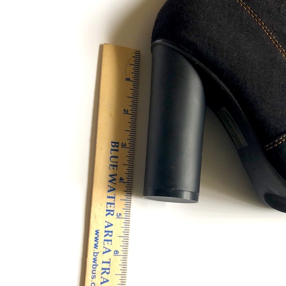 πSale was$85 will go backπ after saleπNew Glam Blackout Jean Thigh High Boots - Picture 4 of 11